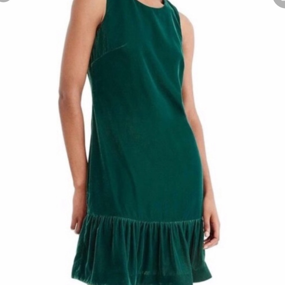 J Crew green velvet dress 👗